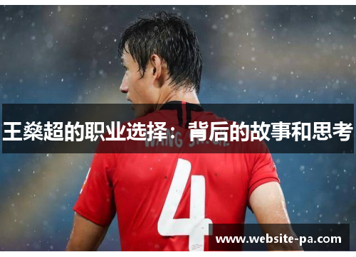 王燊超的职业选择：背后的故事和思考